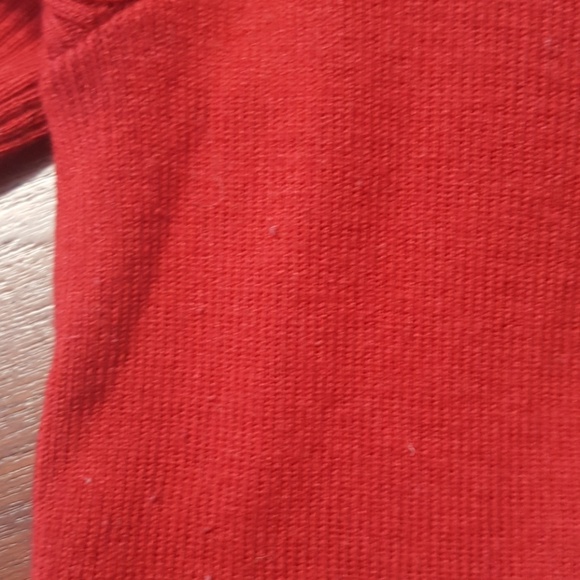 Med Red Crew Neck Silk Banana Republic Sweater - Picture 4 of 5